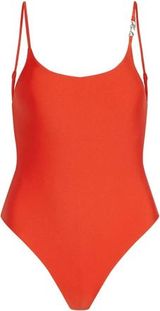 Karl Lagerfeld One-piece - Dames - Badpakken - Oranje - XS - Polyester - Badmode