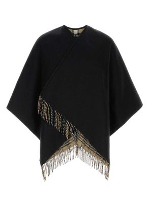 Burberry Black Solid V Neck Jacket
