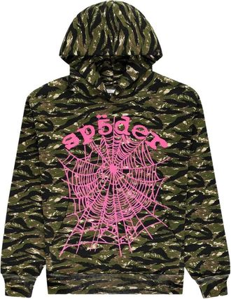 Denim Tears Sp5der Og Web V2 Hoodie Tiger Camo ST012SS25CMO