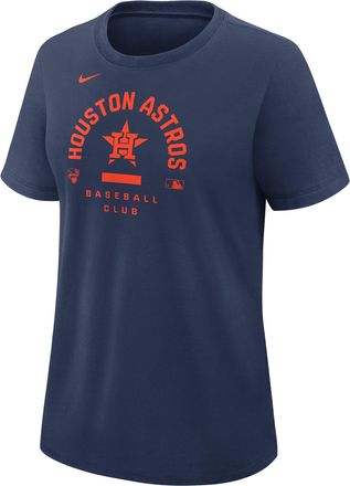 Nike Houston Astros Authentic Collection Early Work Nike Womens Dri-FIT MLB T-Shirt in Blue | 03N844BHUS-HXK