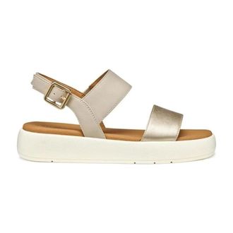 Geox Camalei Flat Sandals - female - Geox - Flat Sandals - Yellow - 5 UK - Shoes