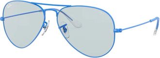 Ray-Ban RB3025 Aviator Large Metal 9222T3 Mens Sunglasses Blue Size 55