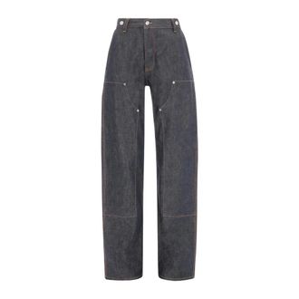 Victoria Beckham Panelled Jeans - Dames - Loose Fit Jeans - Blauw - W24 - Katoen - Jeans