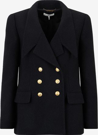 Chloé Zweireihige Jacke aus Woll-Bouclé