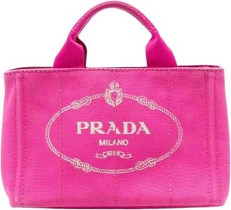 Prada Pre-owned Canvas Satchel - Dames - Vintage Shopper - Roze - ONE Size - Vintage