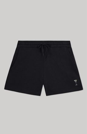 Dalix Womens Martini Midweight Washed Fleece Shorts in Black at Nordstrom, Size Xx-Large