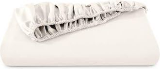 Bare Home 400 Thread Count Organic Cotton Sateen Fitted Sheet in French Beige at Nordstrom, Size Twin X-Long