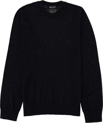 Giorgio Armani Finely Knit Black Virgin Wool Sweater