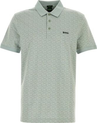 HUGO BOSS Green Short Sleeves Logo Polo