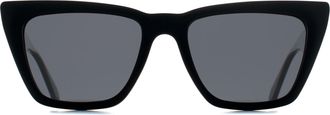 Quay Cat Eye Womens Black Smoke Polarized Call The Shots - One Size