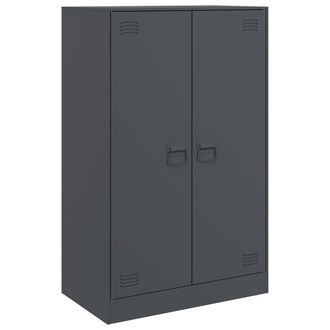 vidaXL Aparador De Acero Antracita 67x39x107 Cm Vidaxl