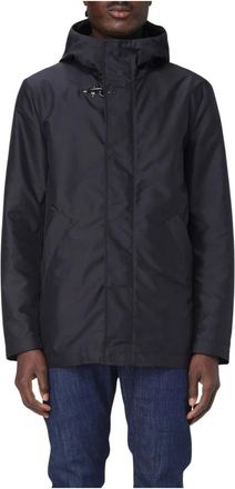 Fay Gewatteerde jas met afneembare capuchon - Heren - Zomerjassen - Blauw - L - Polyester - Jassen