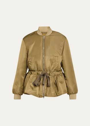 Cinq &agrave; Sept Valerina Peplum Bomber Jacket