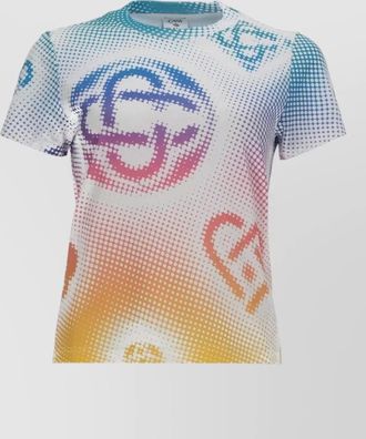 Casablanca short sleeve crew neck graphic top