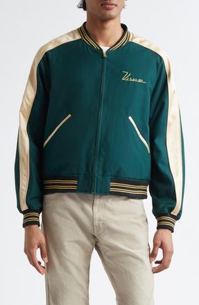 Visvim Douglas Wool & Silk Team Jacket in Green at Nordstrom, Size 4
