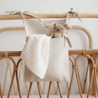OEM Bolsa De Almacenamiento Para La Habitaci&oacute;n Del Beb&eacute;, Organizador Para Cuna, Soluci&oacute;n De Almacenamiento Colgante Para Pa&ntilde;ales Y Juguetes, Blanco