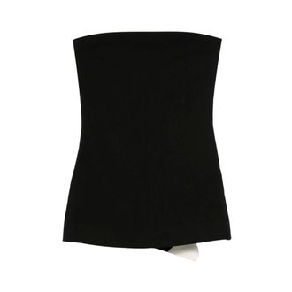 Entire studios Sleeveless Tops, female, Black, Size: XS Strapless Panelled Top
