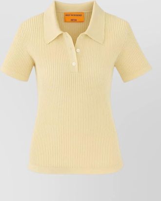 Guest In Residence cashmere shrunken polo shirt