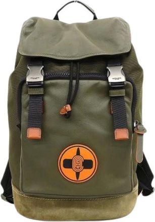 Coach Pre-owned Backpacks, male, Green, Size: ONE SIZE Pre-owned Canvas Backpack