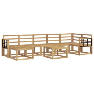 vidaXL Conjunto De Sof&aacute;s De Exterior 8 Pcs Blanco Vidaxl