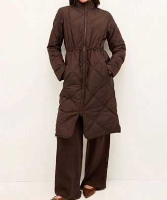 Marie Oliver Aiden Quilted Coat In Walnut