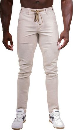 Maceoo Marthyr Tapered Leg Drawstring Pants in White at Nordstrom, Size 30