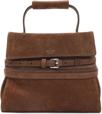 Moschino Caffe Handtas met Riem - Dames - Handtassen - Bruin - ONE Size - Su&egrave;de - Tassen
