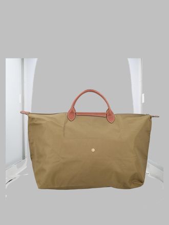 Longchamp Womens Travel Bag Le Pliage Original Green Nylon Handbags Hand