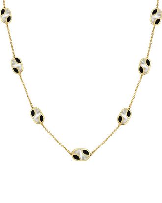 Italian Gold, Inc 14K Gemstone Station Layered Necklace