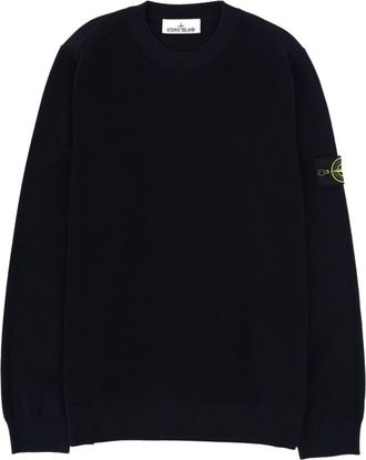 Stone Island Navy Blue Logo Sweater