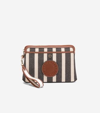 Cole Haan Womens Amagansett Canvas Pouch - Beige
