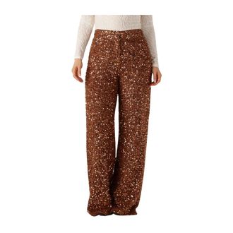 Harper & Yve Holly-Pa 2 Wijde Broek - Dames - Broeken - Bruin - Maat: S