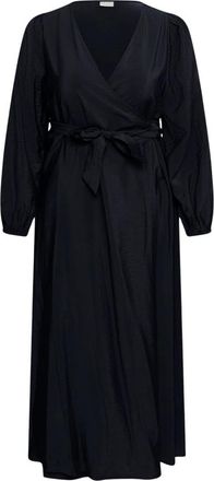 Kaffe Curve Wikkeljurk - Dames - Jurken - Blauw - Maat: XL