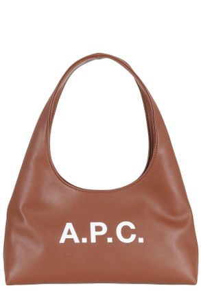 A.P.C. Brown Baby Ninon Polyurethane Shoulder Bag