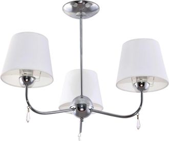 OEM L&aacute;mpara De Techo Cromada Con Pantalla Blanca Brigit Bianco 11-232
