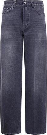 Haikure Bethany Wide Leg Jeans - Dames - Loose Fit Jeans - Zwart - W30 - Katoen - Jeans