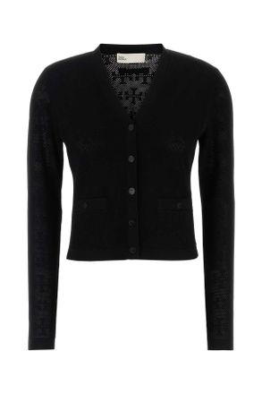Tory Burch Tory Burch Black Viscose Blend Cardigan