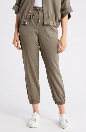 Ellen Tracy Cargo Joggers in Light Olive at Nordstrom Rack, Size X-Small