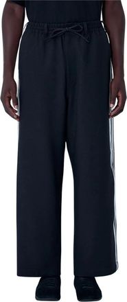 Yohji Yamamoto Logo motief trainingsbroek in jersey - Heren - Sweatpants - Zwart - XL - Polyester - Broeken