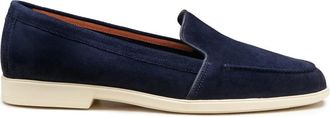 Santoni Loafer met ronde neus - Dames - Loafers - Blauw - 38 EU - Su&egrave;de - Schoenen
