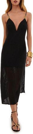 Vix Knit Midi Dress in Black at Nordstrom, Size Small