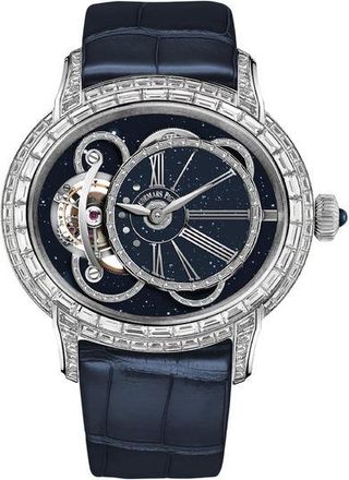 Audemars Piguet Millenary Tourbillon Blue Aventurine Dial Mens Hand Wind Diamond Watch 26381BC.ZZ.D312CR.01