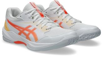 Asics Hallenschuh ASICS GEL-TASK 4, Damen, Gr. 37,5, weiss (wei&szlig;, vivid coral), Synthetik, Schuhe Hallenschuh