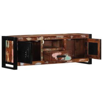 Berkfield Home TV Cabinet 100x30x35 cm Solid Wood Reclaimed in Brown | Size: 100 x 30 x 35 cm