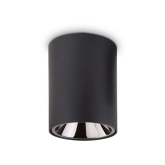 Ideal Lux Ideal Lux - Plafoniera Moderna Nitro Round Alluminio Nero Led 15W 3000K Luce Calda