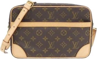 Louis Vuitton Pre-owned Cross Body Bags, female, Brown, Size: ONE SIZE Pre-owned Canvas Crossbody Bag