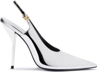 Larroude x Altuzarra Pump in Silver at Nordstrom, Size 6