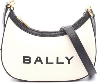 Bally Canvas Leather Shoulder Bag
