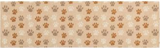 vidaXL Alfombra De Cocina Huellas Beige 150 X 45 Cm 100% Poliamida Vidaxl