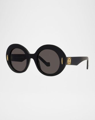 Loewe Oval Acetate Sunglasses W/ Anagram